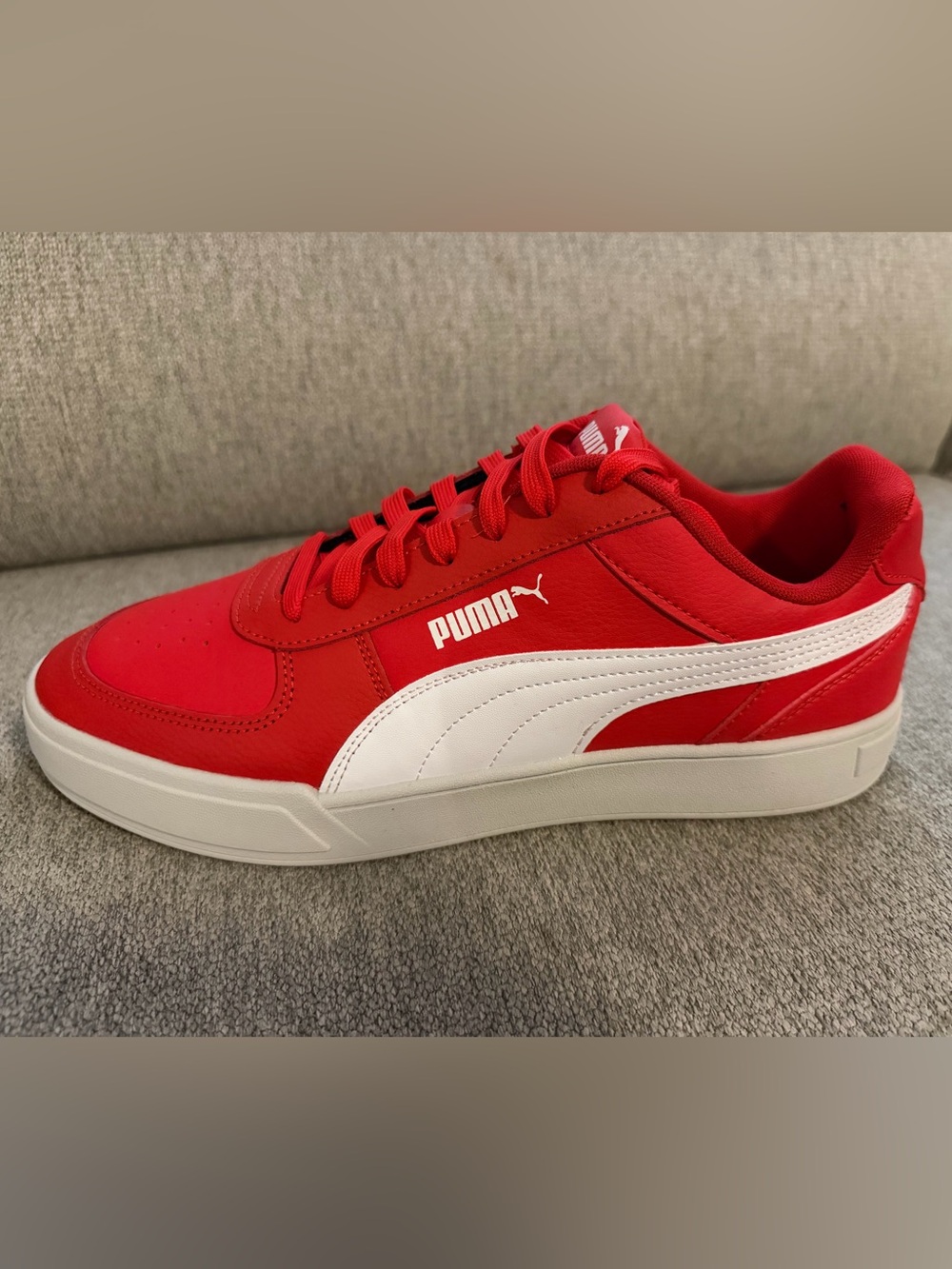 Puma Mens Caven 380810-19 Red Casual Shoes Sneakers size 12